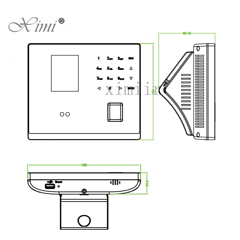 Live ID Face Fingerprint Access Control And Time Attendance System With TCP / IP
