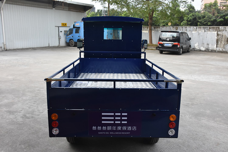 48V DC Motor 2 Seats Electric Carry Van Utility Cart With Stainless Steel Cargo Box Full Roof