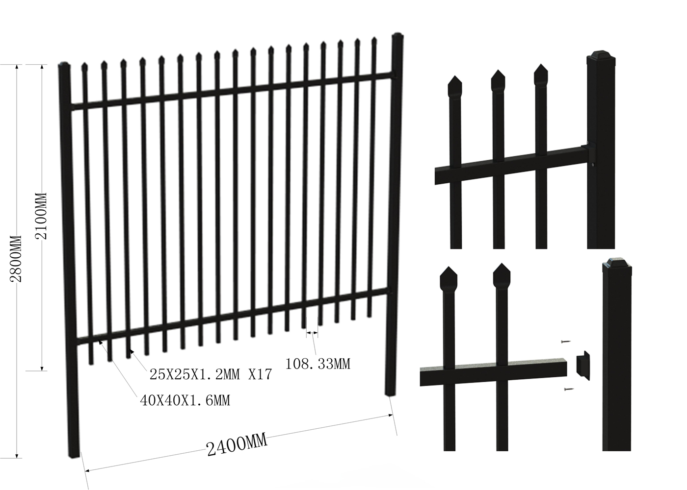 garrison fencing panels for sale