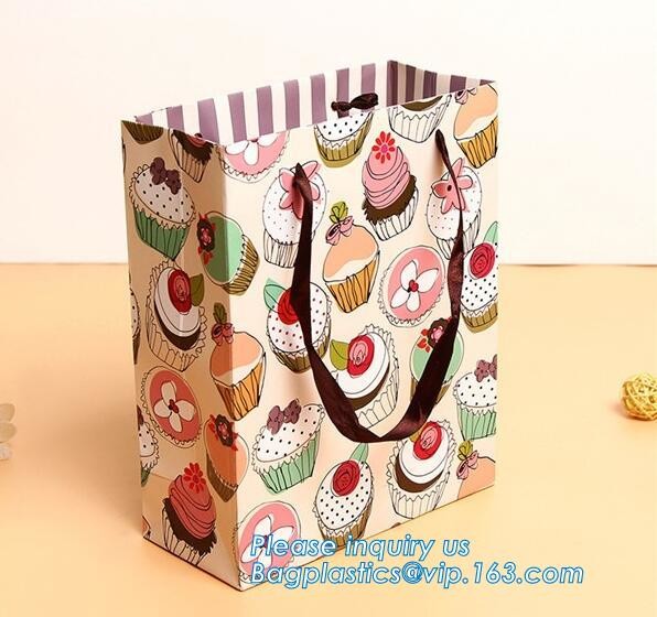 Luxury paper bags with handles Different Sizes,250gsm art paper shopping carrier bag custom printing with handle rope