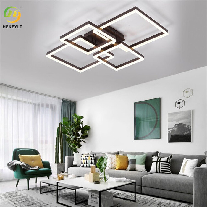 4 Light 26.79'' Flush Mount LED Ceiling Light Unique / Statement Square / Rectangle