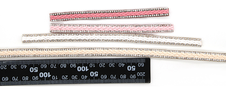Bonded Leather Decorative Shoe Tape 1000mm For Headwear / Shoes / Clothe
