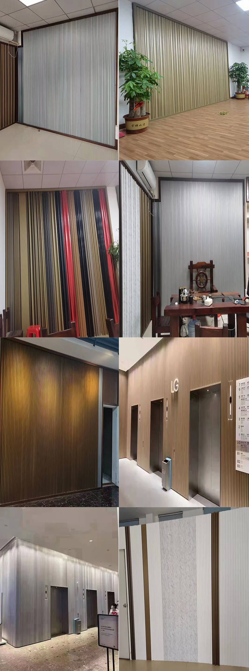 6063 Aluminium Alloy Profile Corrugated Cladding Decorative Great Wall Panel