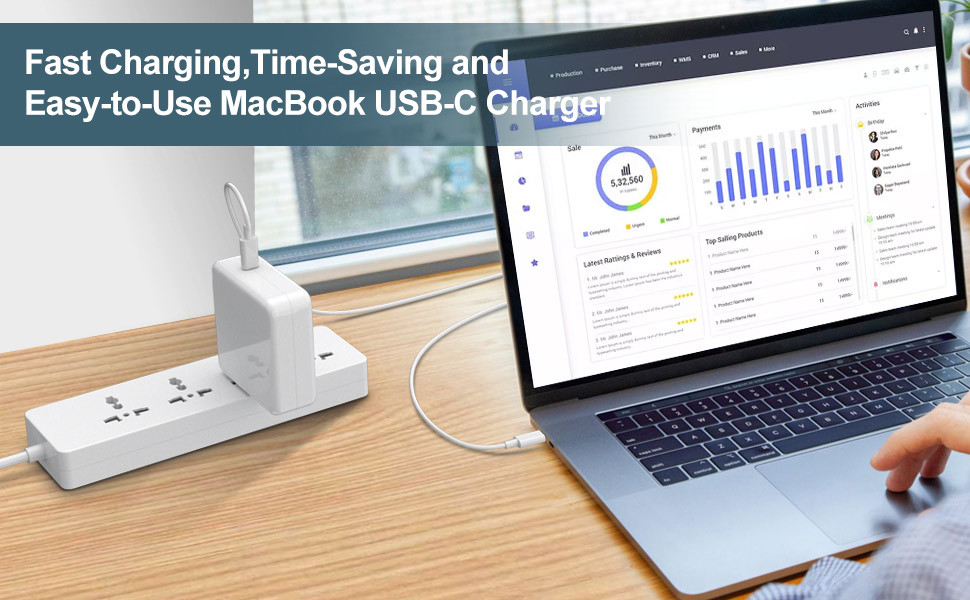 118W USB C Charger Fast Charger for MacBook Pro/Air, ipad Pro, Samsung Galaxy and All USB C Device, Include Charge Cableer PD Cargadores Para Celular