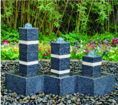 Crystal Ball Backyard Water Fountains , Pedestal Hypnus Decorative Water Fountain