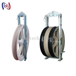 10KN Rated Load Stringing Block with 100mm-280mm Roller Dia and 75mm Or 100mm Width Of Sheave for Transmission Lines