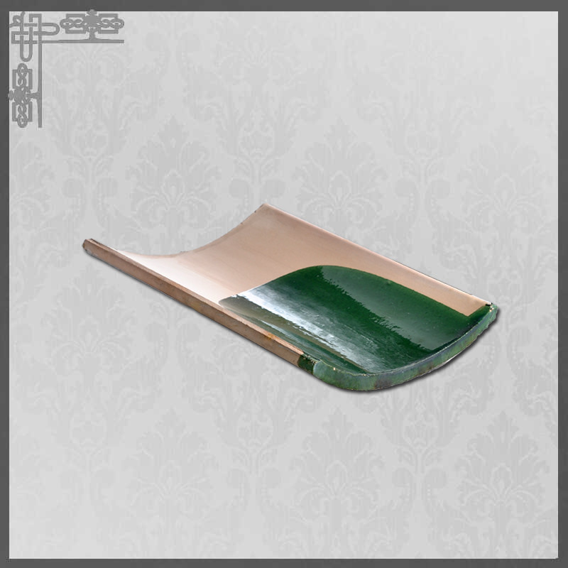 Green Chinese roofing tile dragon for temple garden