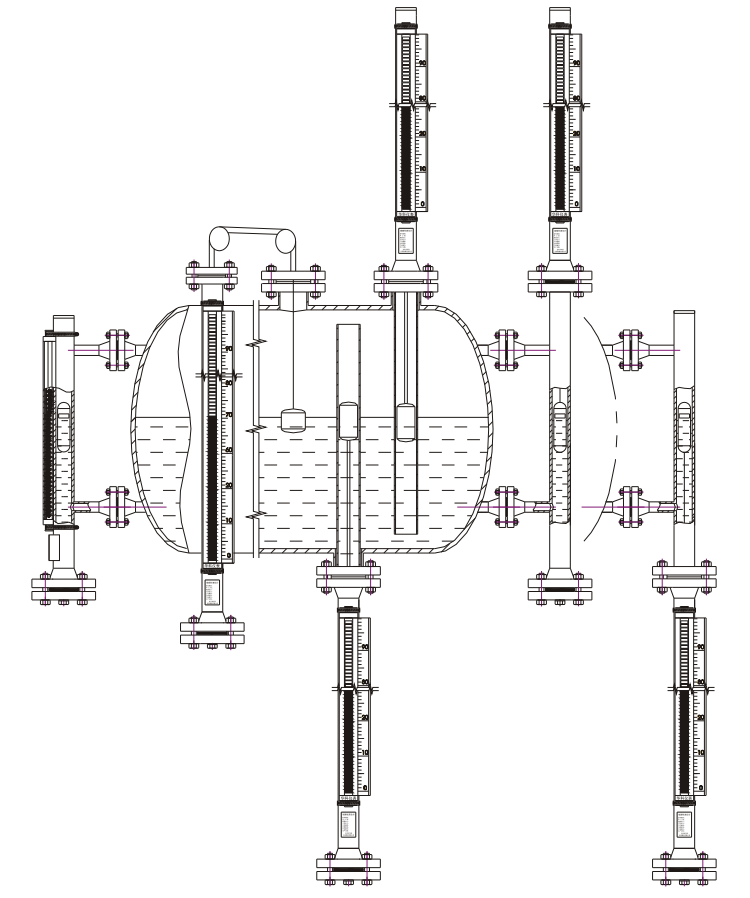 High Temperature Liquid Tank Magnetic Float Level Transmitter