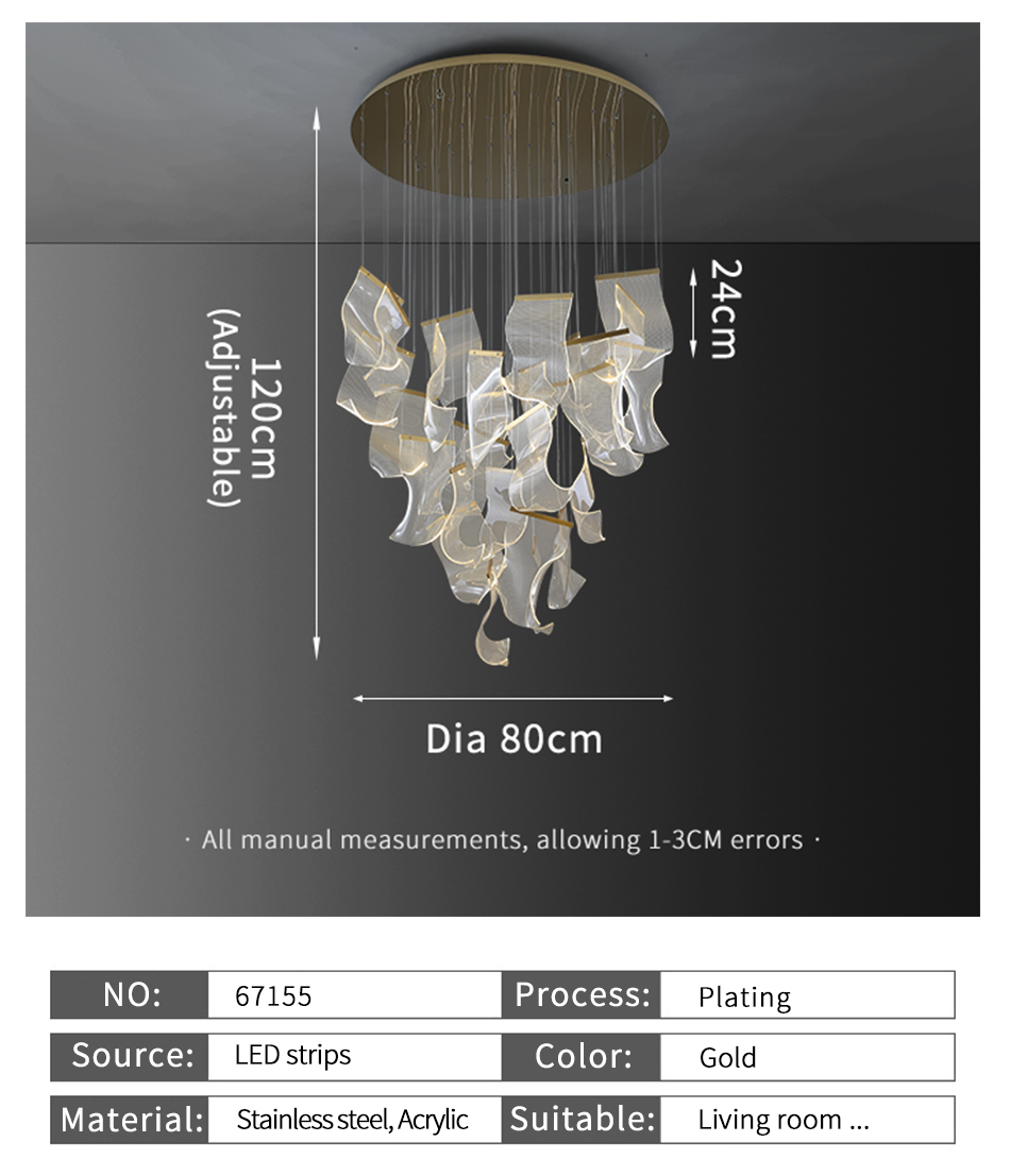 Top Luxury Crystal Staircase Chandelier Lighting Villa Lobby Hotel Project Large Chandelier(WH-NC-56)