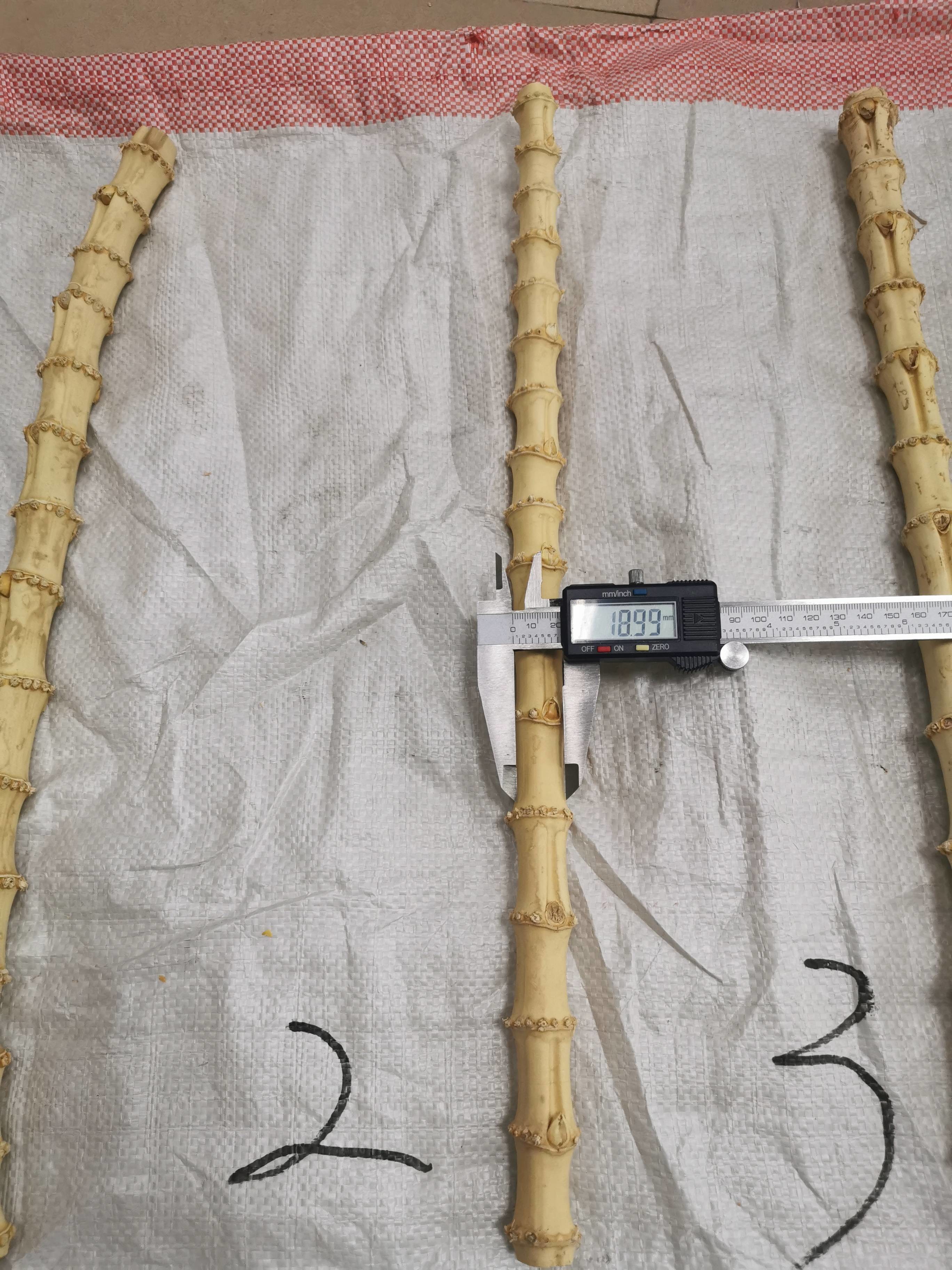 Pair of 6 1/2 inch 16.5cm U shape bamboo bag purse handles Natural