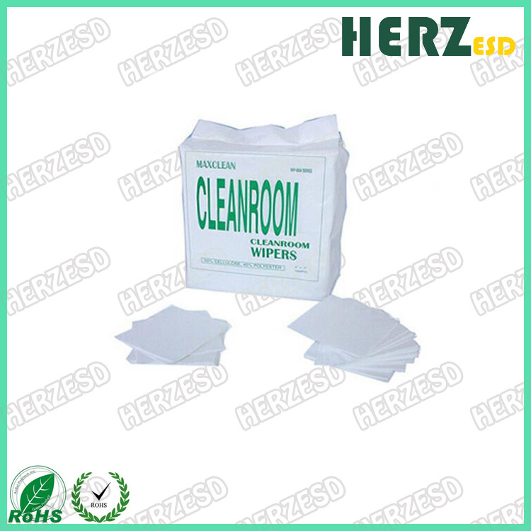 Dust Free Clean Room Wipes / Disposable Microfiber With Wipes Laser Sealed Cut Edge