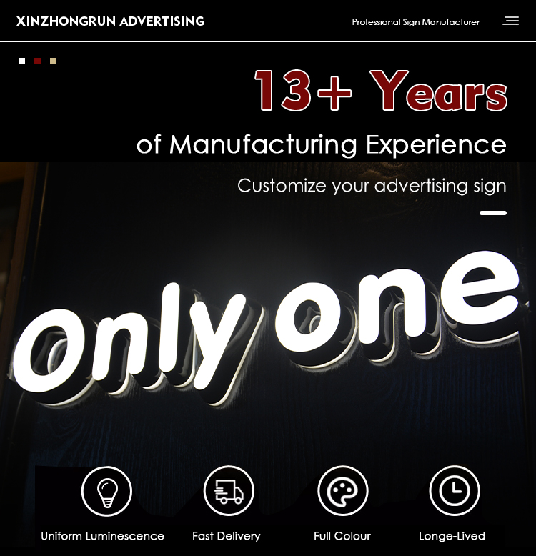 Hot Selling Outdoor Waterproof Advertising Sign Led Luminous 3d Acrylic Sign Light