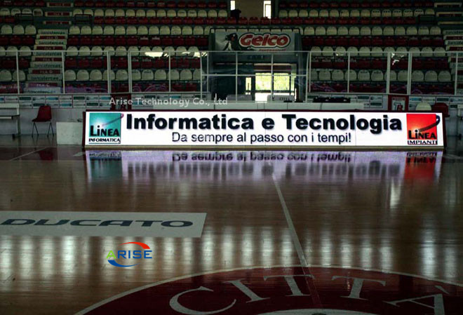 Sport Perimeter LED Displays,High Brightness IP65 Stadium Perimeter LED Display P16 1R1G1B