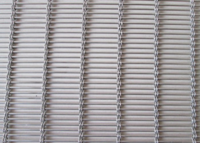 Bright Silver Stainless Steel Decorative Wire Mesh For Cabinet Doors
