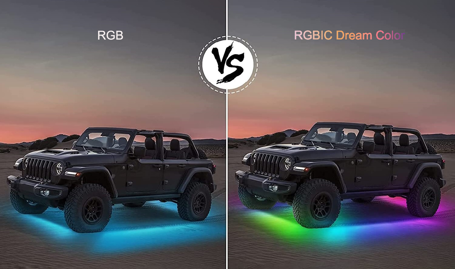 Dreamcolor Underbody Led Light Strips Vehicle LED Work Lights IP67 Waterproof