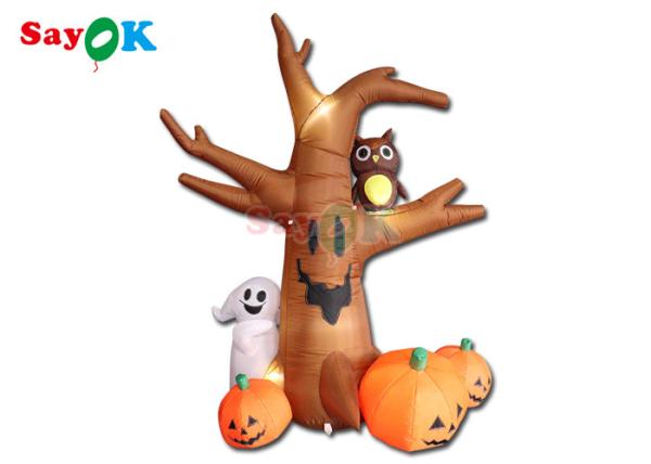 Quality 2mH Blow Up Pumpkin For Yard Outdoor Ghosts Tree Halloween Decoration for sale