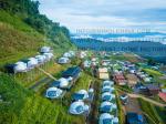 4 Meter Diameter Glamping Dome Tent With PVC Coated Polyester Fabric
