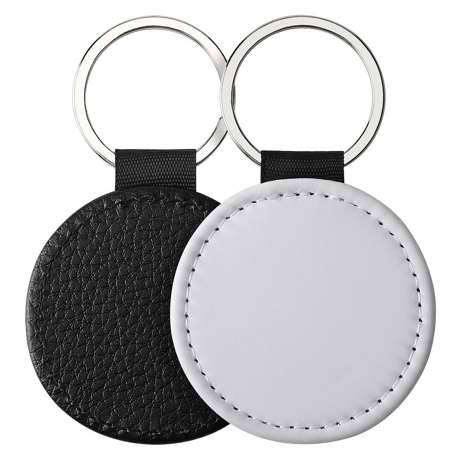 Personalized Lychee Grain Sublimation Leather Keychain Pendant Sublimation Blank Products Supply