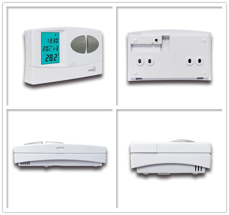 Smart Household LCD Display Water / Floor Heating System Wired Room Thermostat