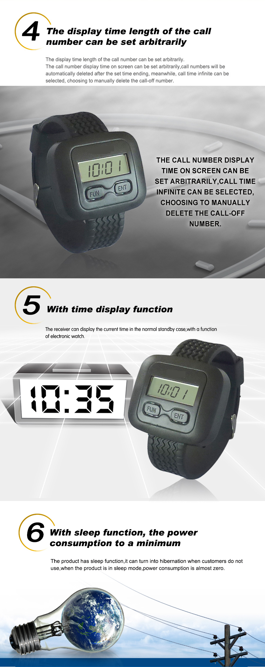 New nursing care products nursing house paging system including elderly calling bell and nurse wrist watch