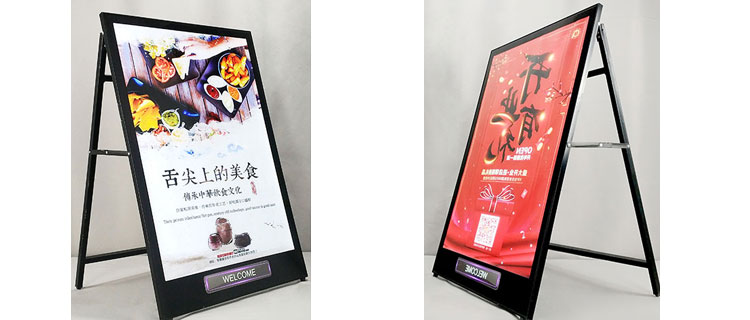 Vertical LCD Advertising Display Stand Double Sided Outdoor LED Open Sign Light Box