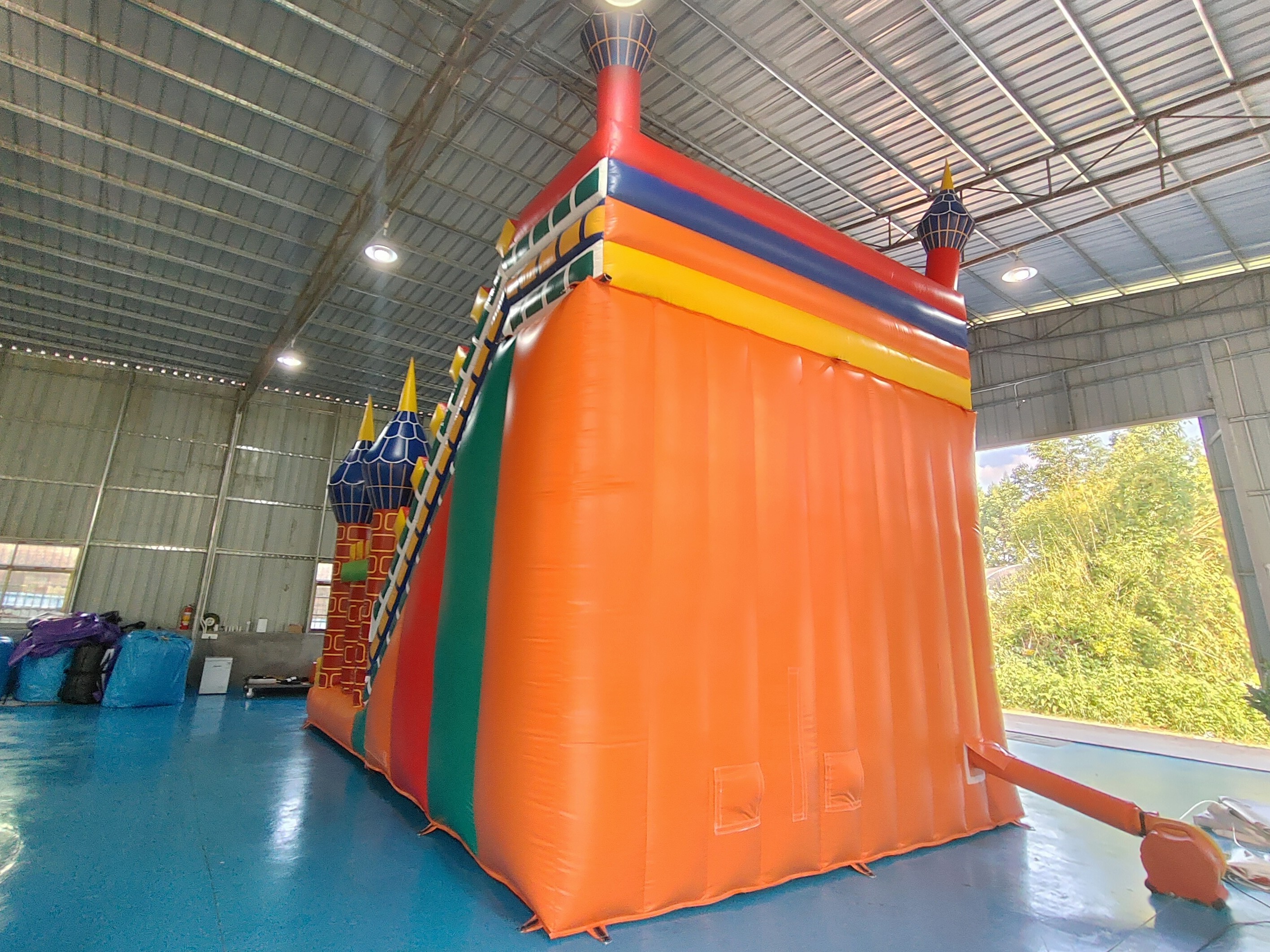 Commercial PVC Inflatable Slide Castle Wide Slides Exotic Charm Castle Inflatable Dry Slide For Kids And Adults