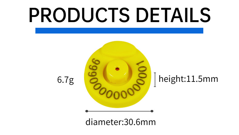 Animal Tracking Electonic Ear Tags 134.2khz Rfid For Animal Identification