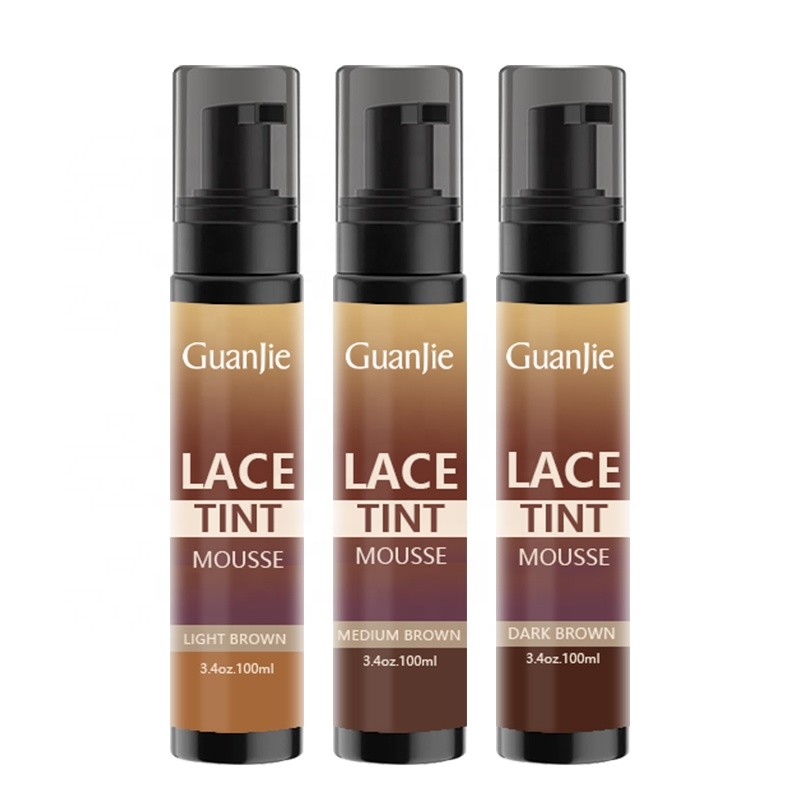 Custom Logo Wholesale 100ml Hair Colour Foam Tint For Wigs Lace Tint Mousse African Hair Lace Wig Closure Frontal