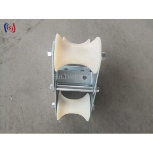 Telecom Underground Cable Pithead Roller Three Connected Conductor Stringing