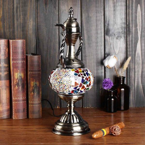 Romantic Table Lamp Decorative Light Turkish Lamp Glass Colorful Handmade Glass