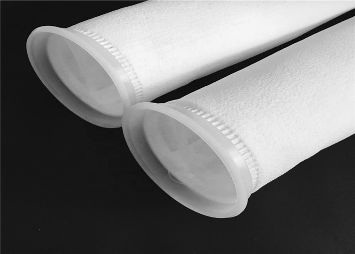PE / PP Needle Liquid Filter Bag / 25 Micron Polyester Bag Filter Customized Size