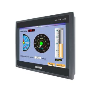 RS232 Touch Screen PLC HMI Combo 60K Color Resistive Panel Analog I/O 32bit CPU