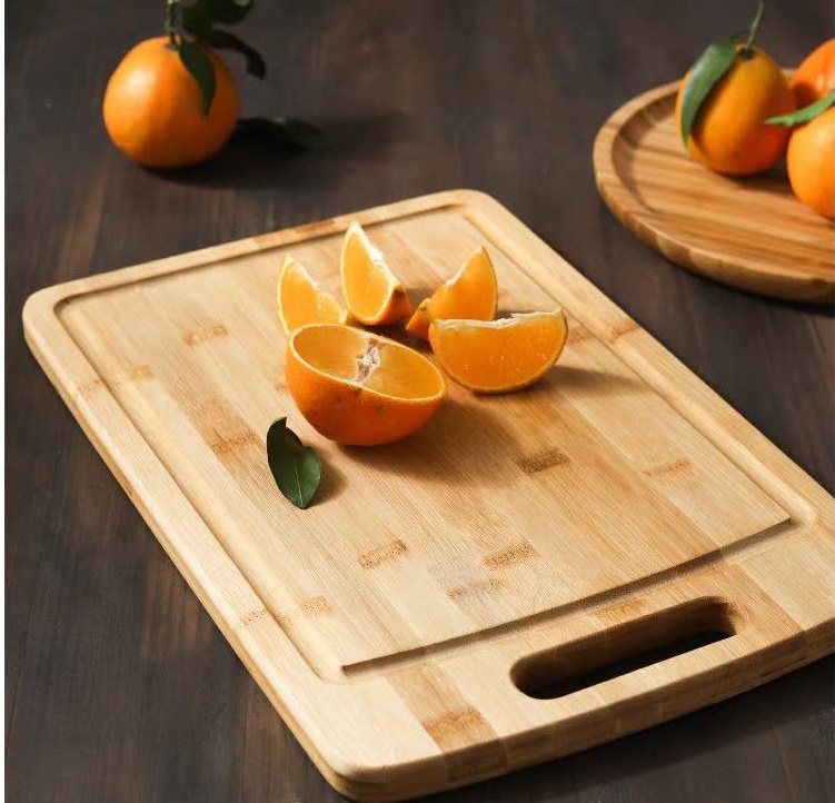 Customized Wood Rectangular Chopping Platter for Durable Vegetable Cutting in Kitchen