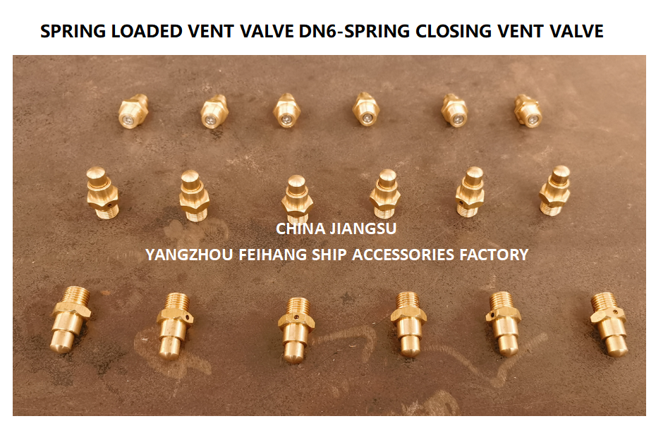 DN6 Spring Loaded Vent Valve with Thread M13 Connection Compliant with CB/T3778