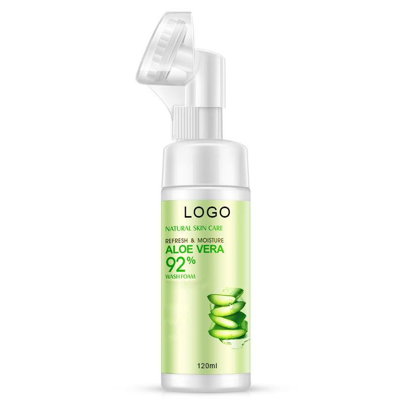 Facial Cleanser Foam Exfoliating Cleansing Mousse Pore Moisture Skin Care Washing Mousse Cleanser with Brush