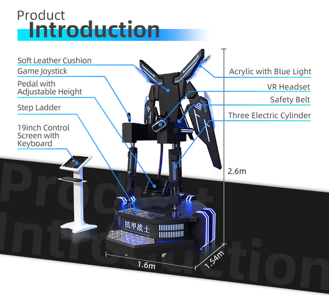 Adult VR Shooting Simulator 9D Virtual Reality Motion Flying Equipment