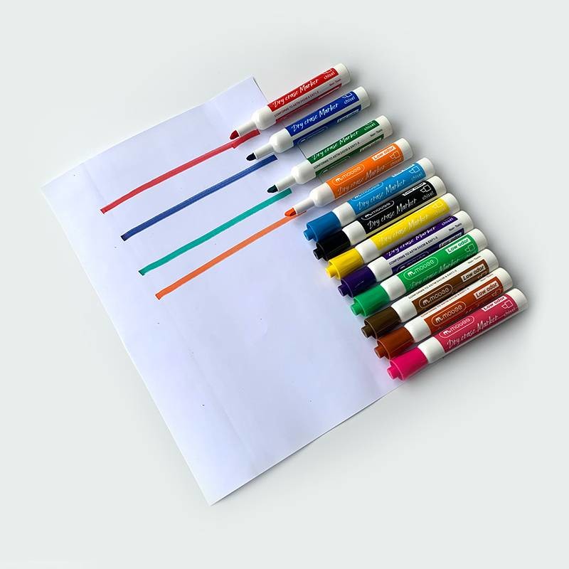 ODM Classroom Whiteboard Marker Pens Dry Erase Chisel Tip 12 Colors