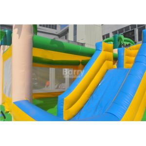 Big Palm Tree Jungle Inflatable Combo , Children's Bounce House