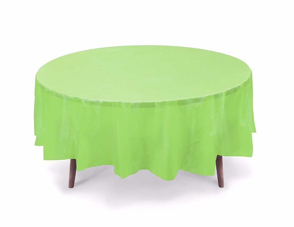 Heavy Duty Disposable Solid Color Plastic Table Cover for Rectangle Tables