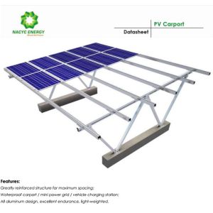  Solar Carport Solar energy panel Support Module System Carport Brackets PV Carport Structures For 1 Car Or 2 Cars Manufactures
