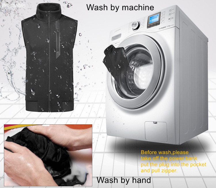 Electrically Thermal Rechargeable Heated Vest graphene Heated Body Warmer