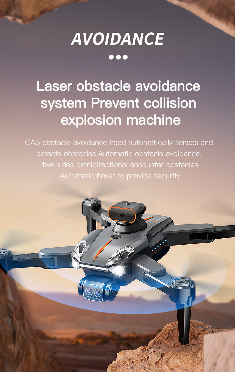 Professional P11max Wifi Drone 10-20min Maximum Flight Time Dual 8k HD Camera Obstacle Avoidance 60 Minutes Charging Time