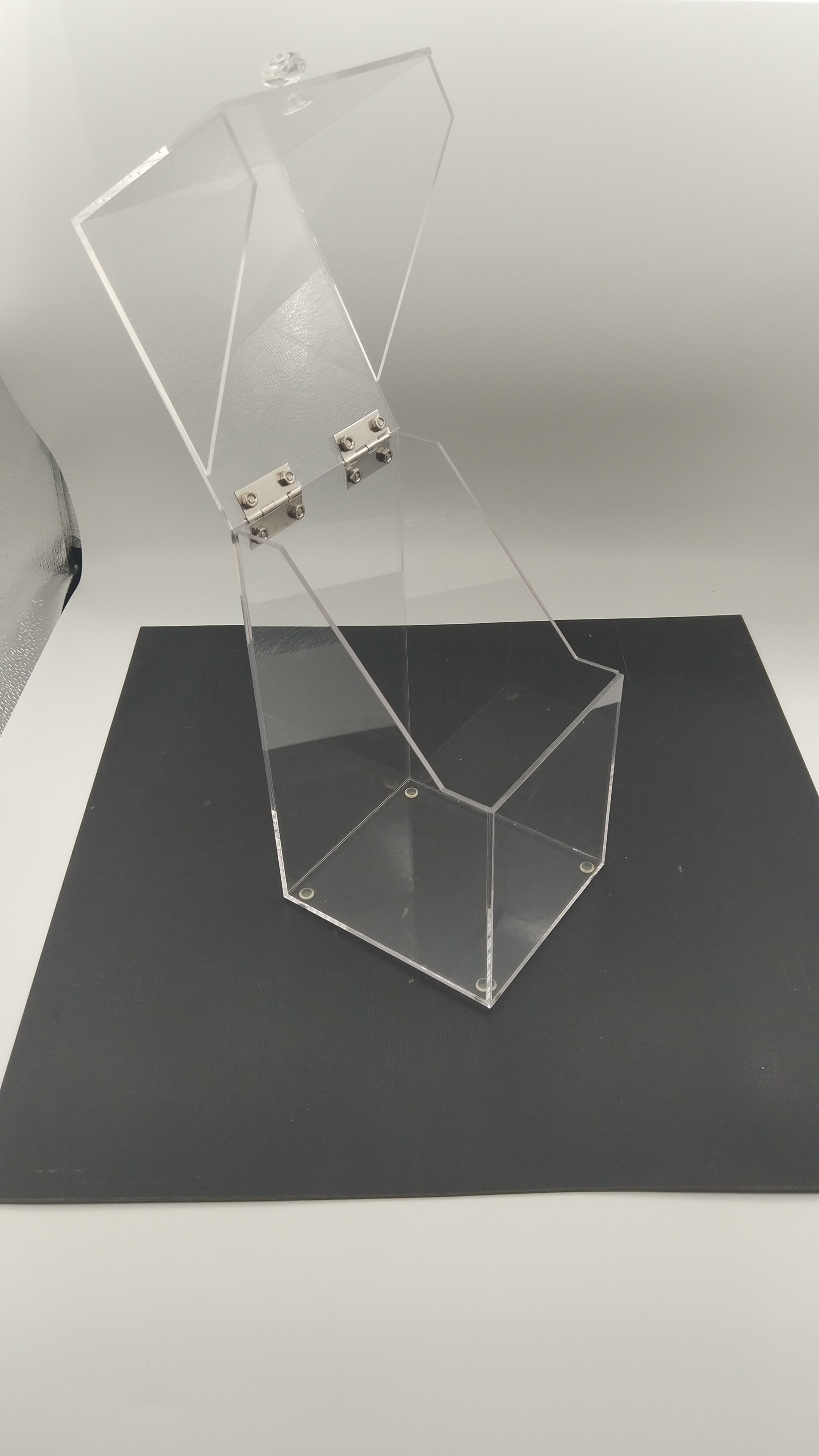 Plexiglass Makeup Brush Display Stand Clear Acrylic Cosmetic Brush Holder