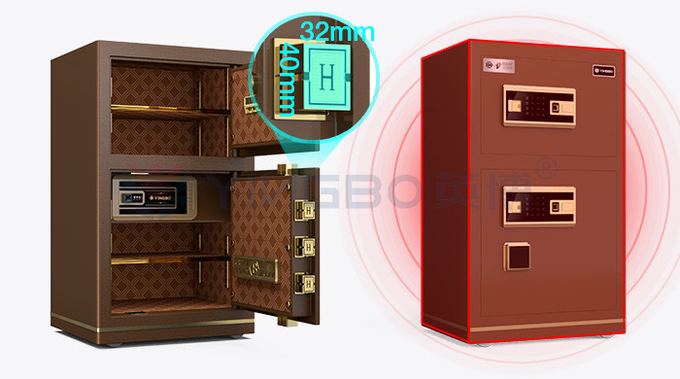 Dual Alarm Smart Office Safe Box For Security H800mm 46±2KG YB/N7-80D