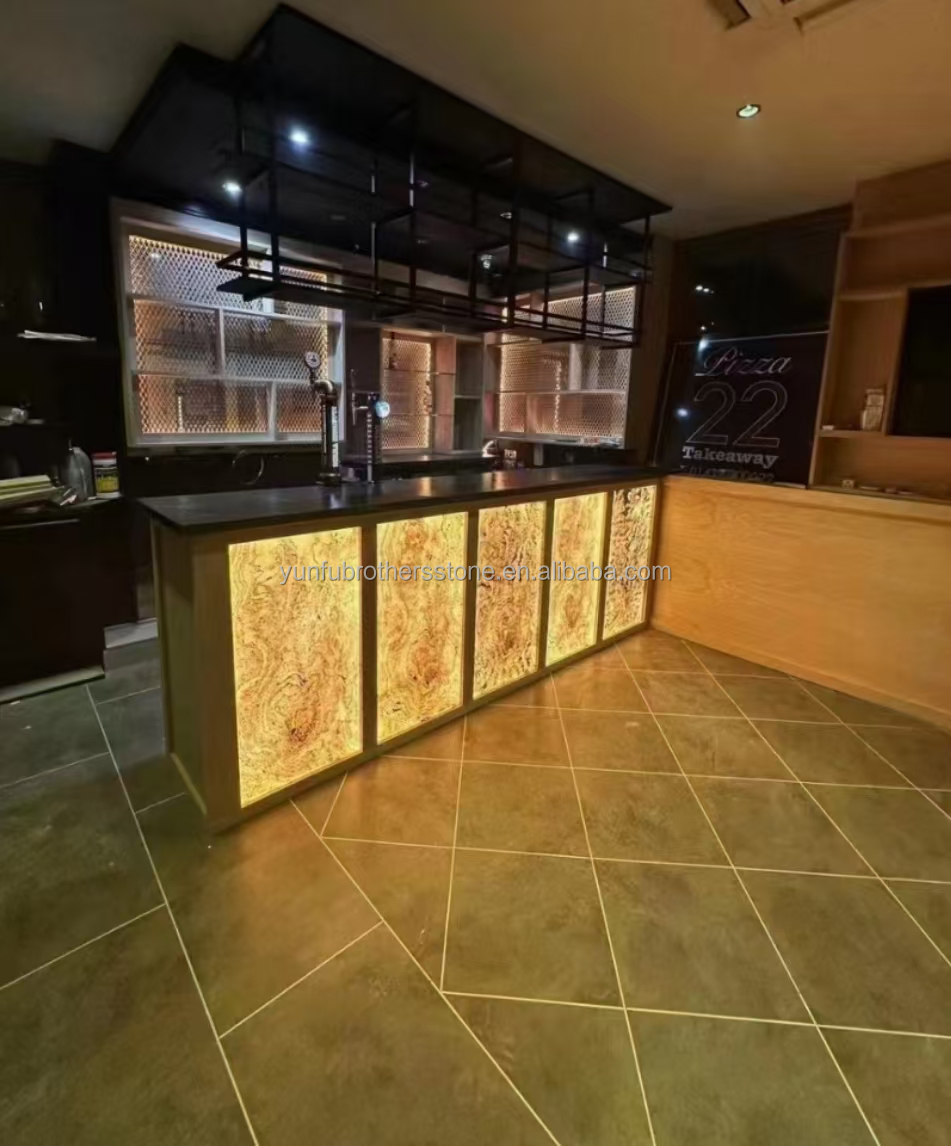 Ultra-Thin Backlit Stone Panels for Modern Style Indoor Decoration in Villa and Hotel