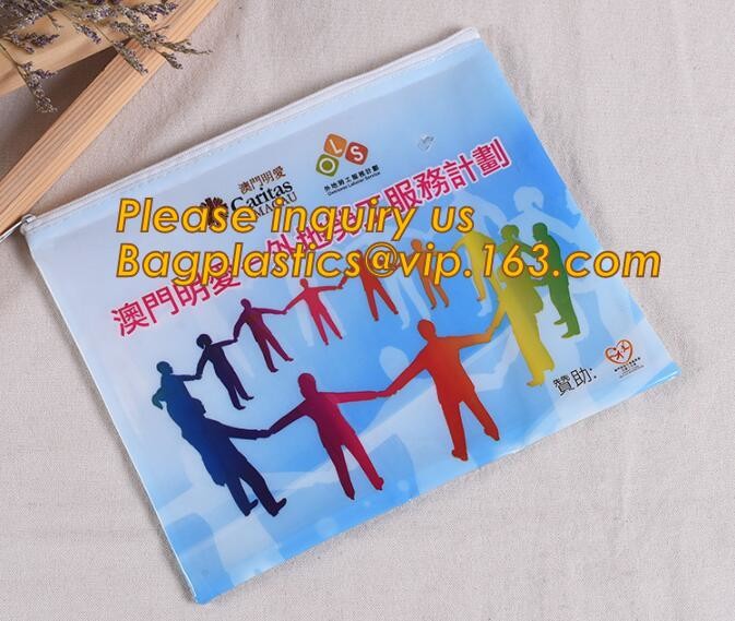 Plastic Bag OEM Custom PVC Loop Handle Image Printed Plastic Shopping Bag,Promotional Clear Waterproof Plastic Cosmetic