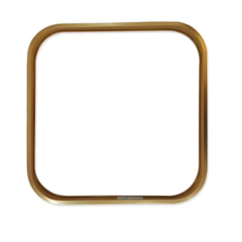 Brushed Bending Aluminium Square Mirror Frames Rectangular Rounded Corners