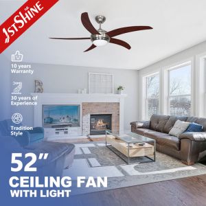 China Modern Style 5-Blade MDF Ceiling Fan with LED Lights and Remote Control from 1stshine on sale