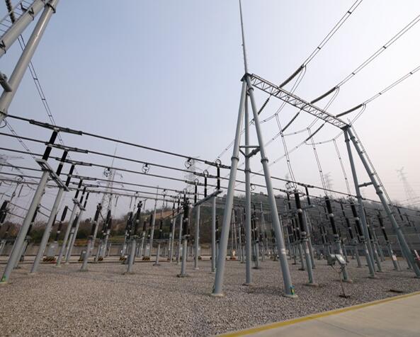 Hot DIP Galvanized Q235B Q355B Electric Substation Steel Structure for Power Line Transmission