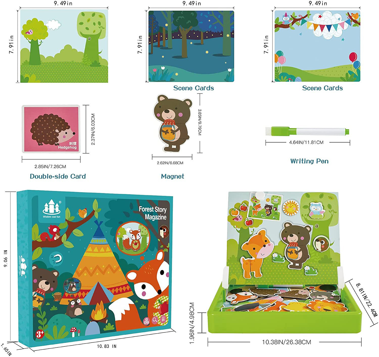 Forest Animal Jigsaw Puzzles Magnetic Puzzles For Preschooler For Kids Ages 4-8 60pcs
